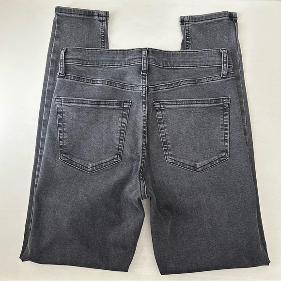 Topshop Jamie Skinny Jeans High Rise Cropped Ankle Length Washed Black Size 26 - Picture 14 of 16